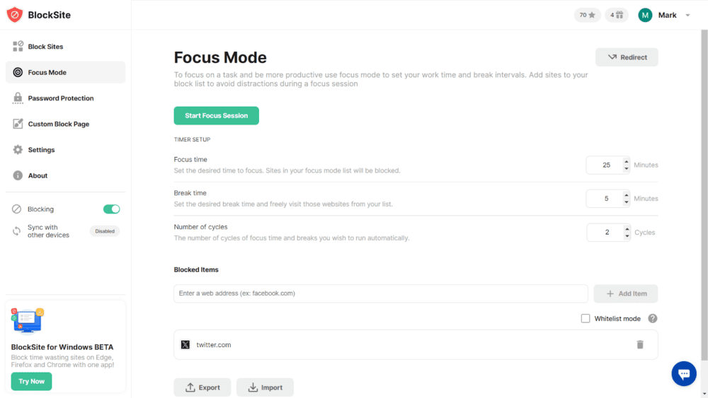 Customize Your Blocking