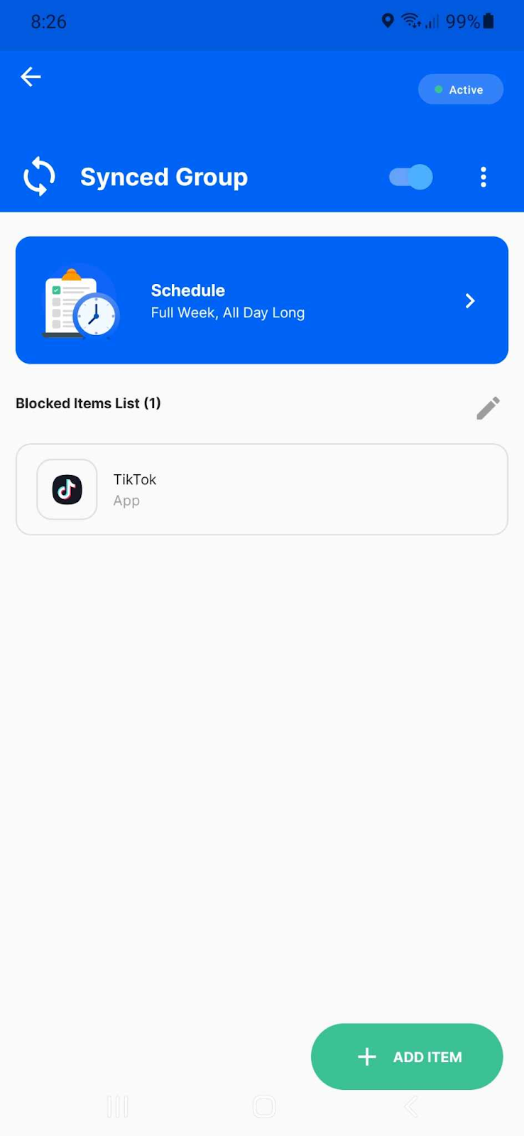 Block Apps Feature