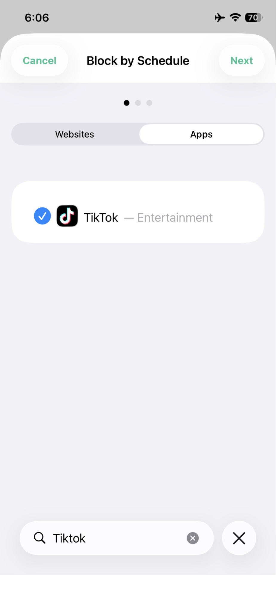 Add TikTok to your block schedule