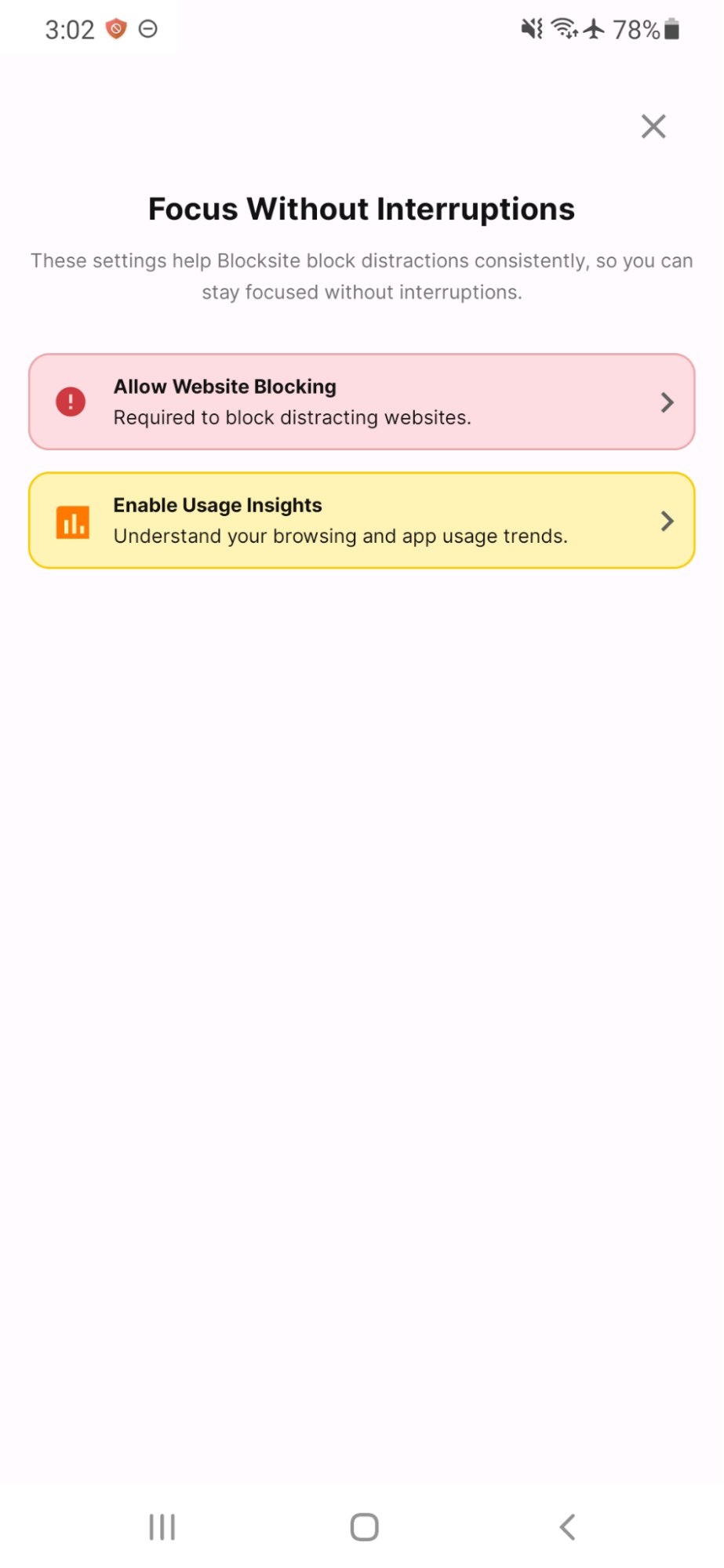 Give Permissions - Android