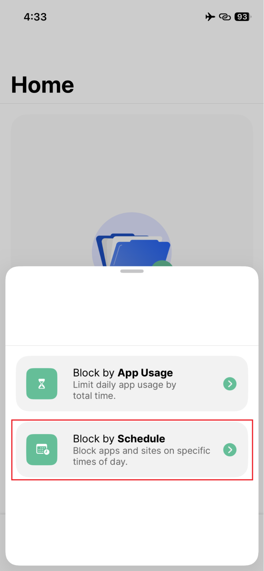 Select block by schedule